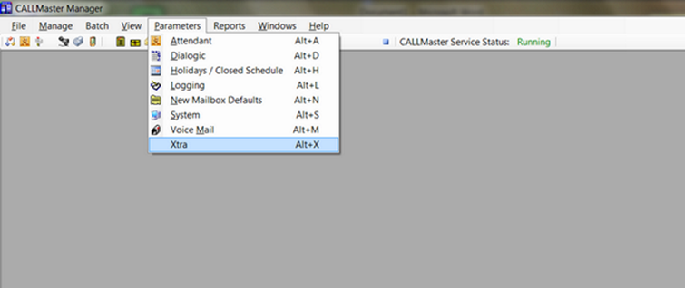 CALLMaster Manager - Parameters